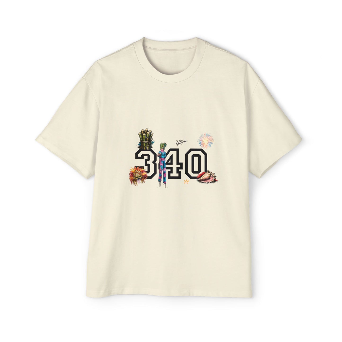 Cruz 340 Graphic Tee — Beach Vibes Men’s Oversized T-Shirt
