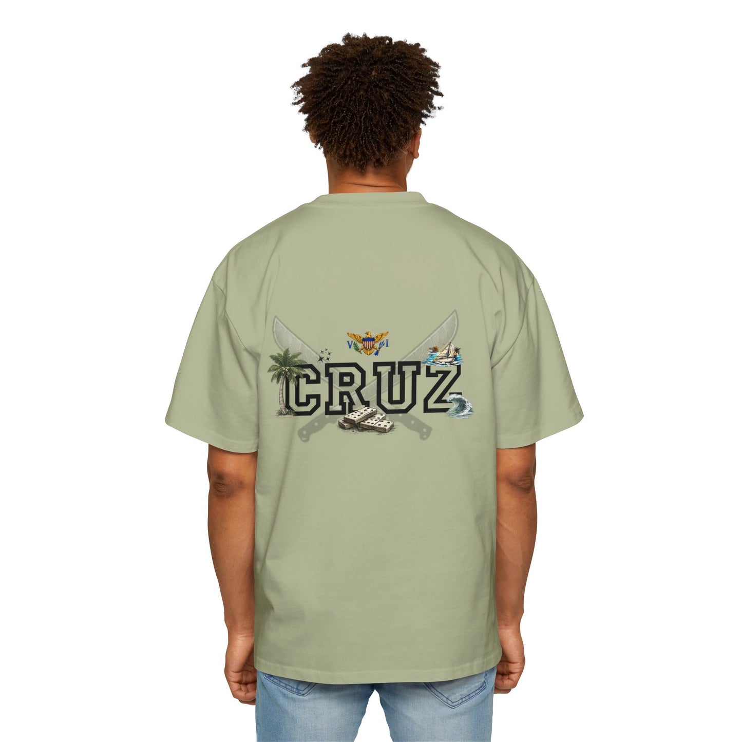 Cruz 340 Graphic Tee — Beach Vibes Men’s Oversized T-Shirt
