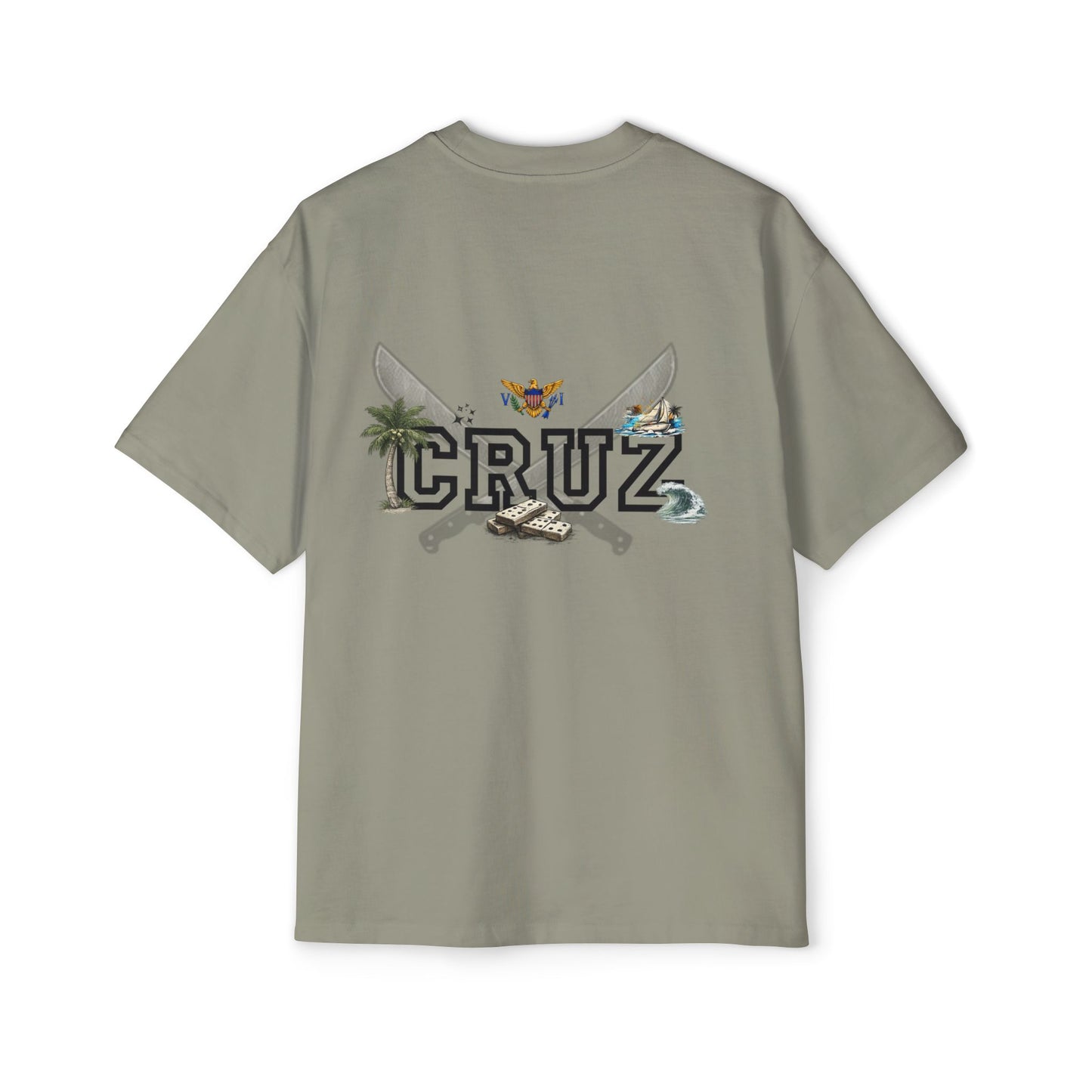 Cruz 340 Graphic Tee — Beach Vibes Men’s Oversized T-Shirt