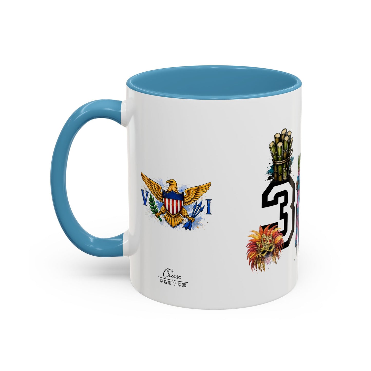 Accent Coffee Mug — "The islands don't leave you." St. Croix Inspired 11/15oz
