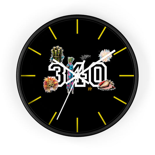 340 Culture Clock — Retro Athletic Number Design