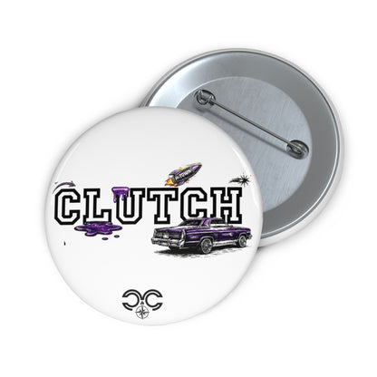 Clutch Pin Button — Purple Lowrider Car Badge