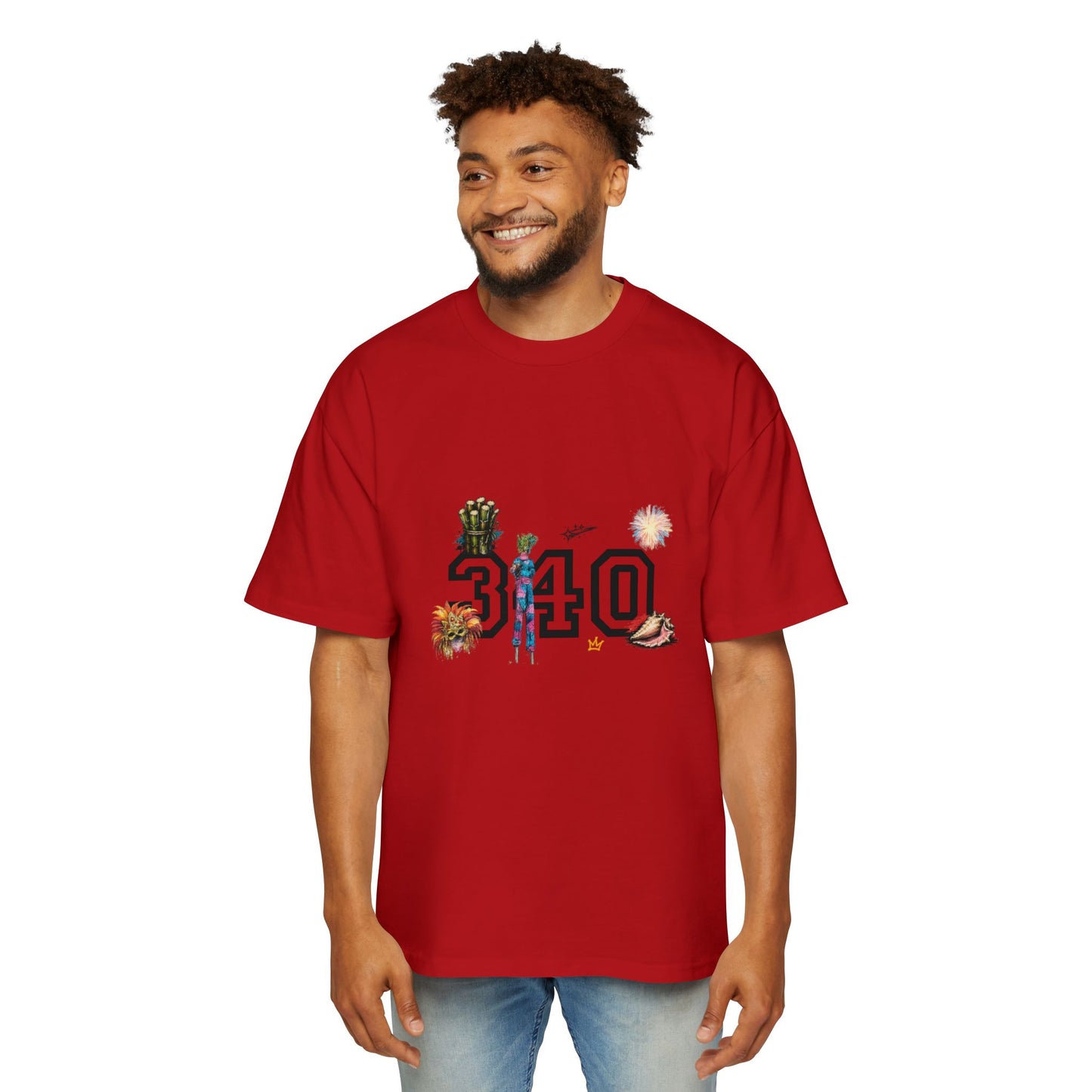 Cruz 340 Graphic Tee — Beach Vibes Men’s Oversized T-Shirt