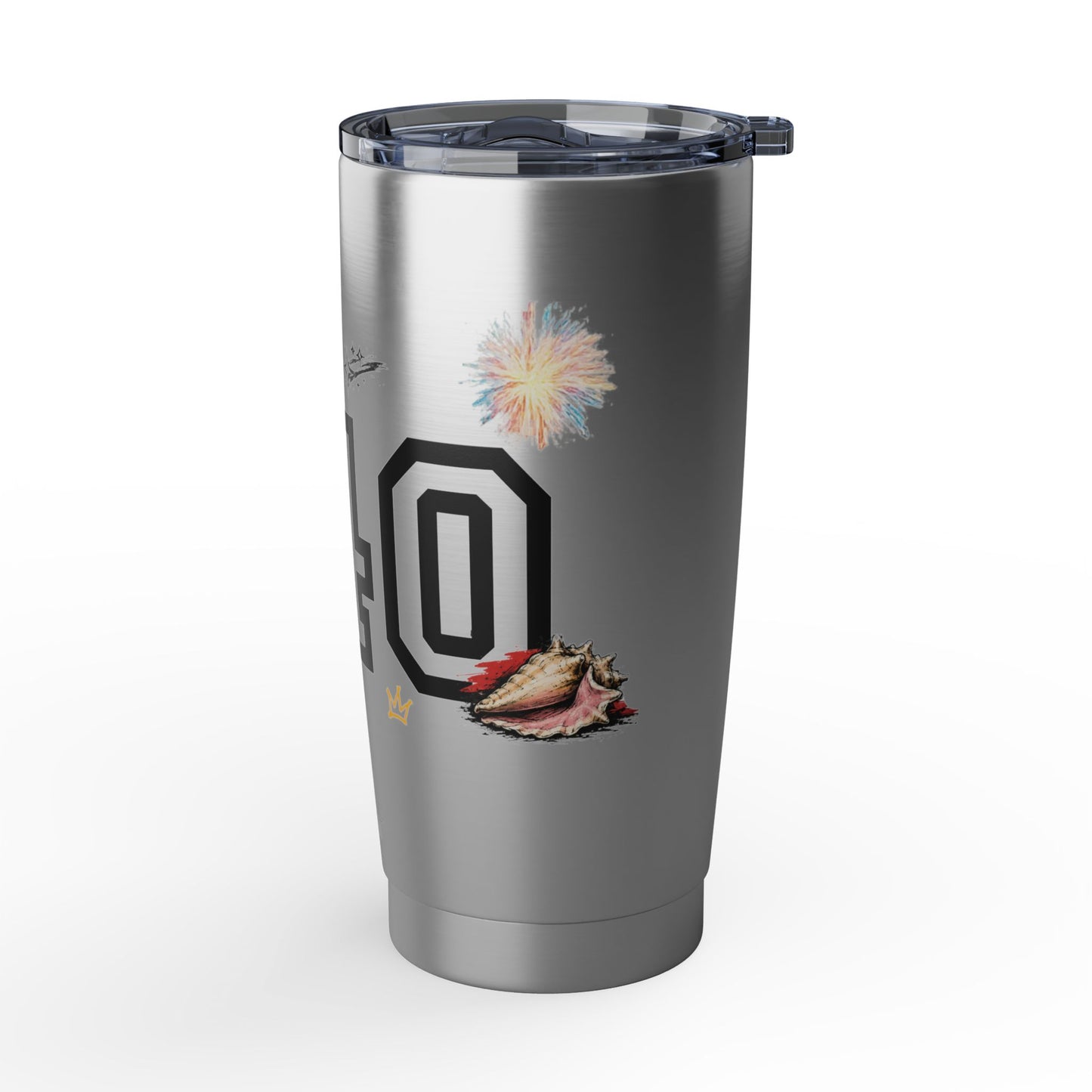 Vagabond 20oz Travel Tumbler — Retro Floral Number 340 Stainless Insulated Cup