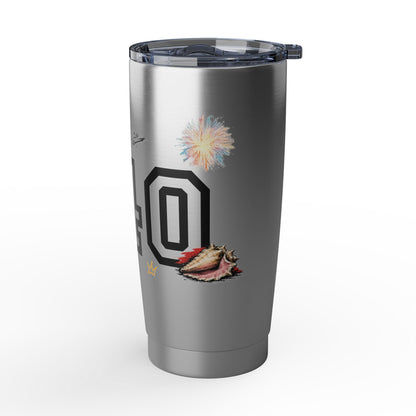 Vagabond 20oz Travel Tumbler — Retro Floral Number 340 Stainless Insulated Cup