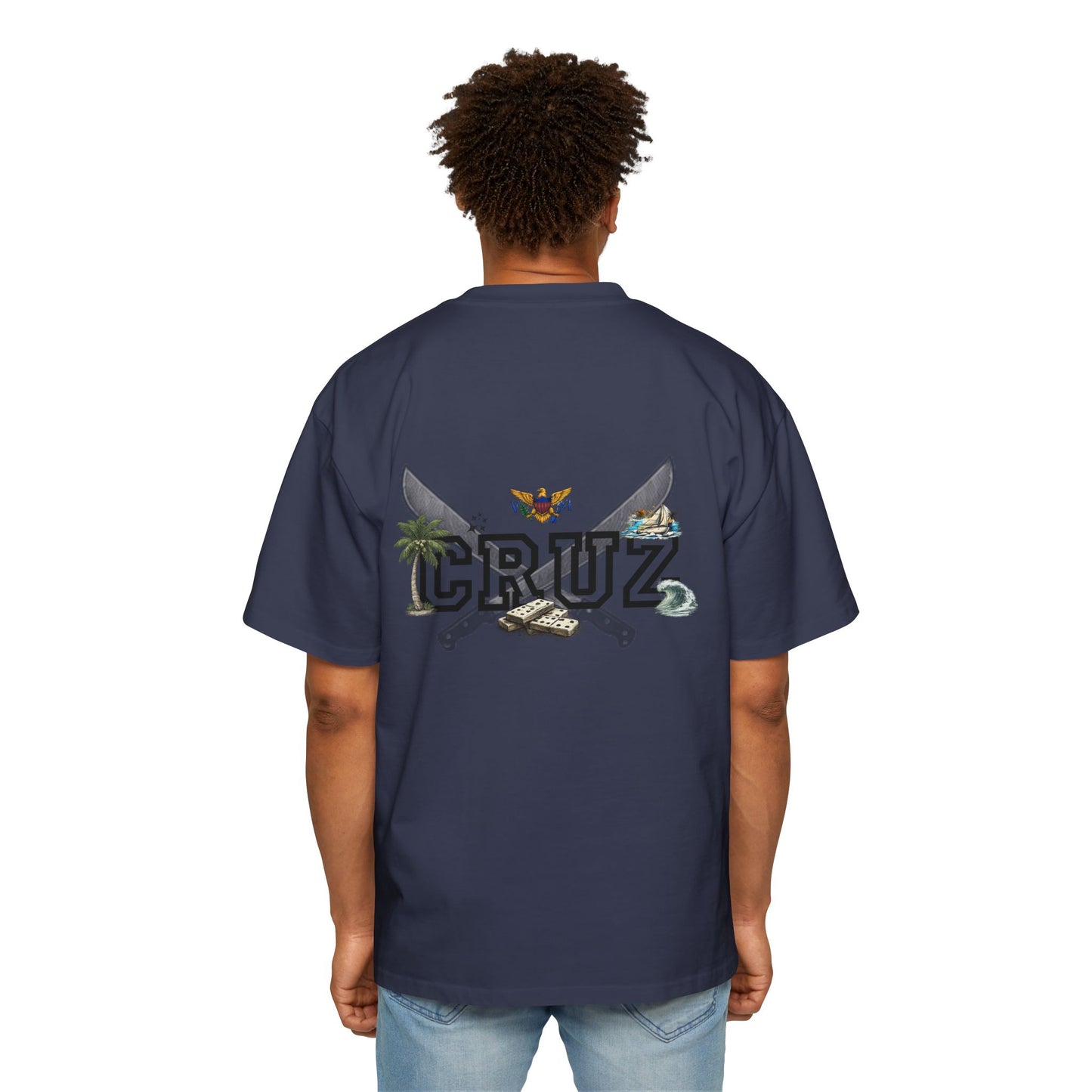 Cruz 340 Graphic Tee — Beach Vibes Men’s Oversized T-Shirt