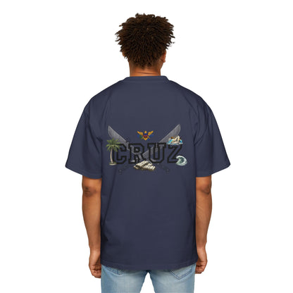 Cruz 340 Graphic Tee — Beach Vibes Men’s Oversized T-Shirt