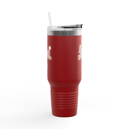 40oz Insulated Travel Mug — "340" Tropical Palm Beach Stainless Steel Tumbler