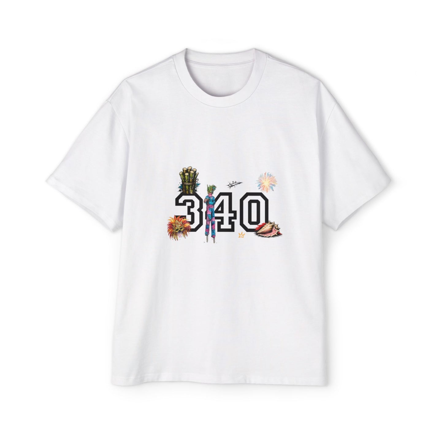 Cruz 340 Graphic Tee — Beach Vibes Men’s Oversized T-Shirt