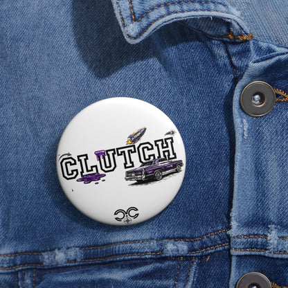 Clutch Pin Button — Purple Lowrider Car Badge