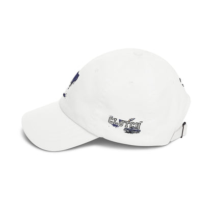 Dripping Texas Outline Dad Cap — White Embroidered State Hat