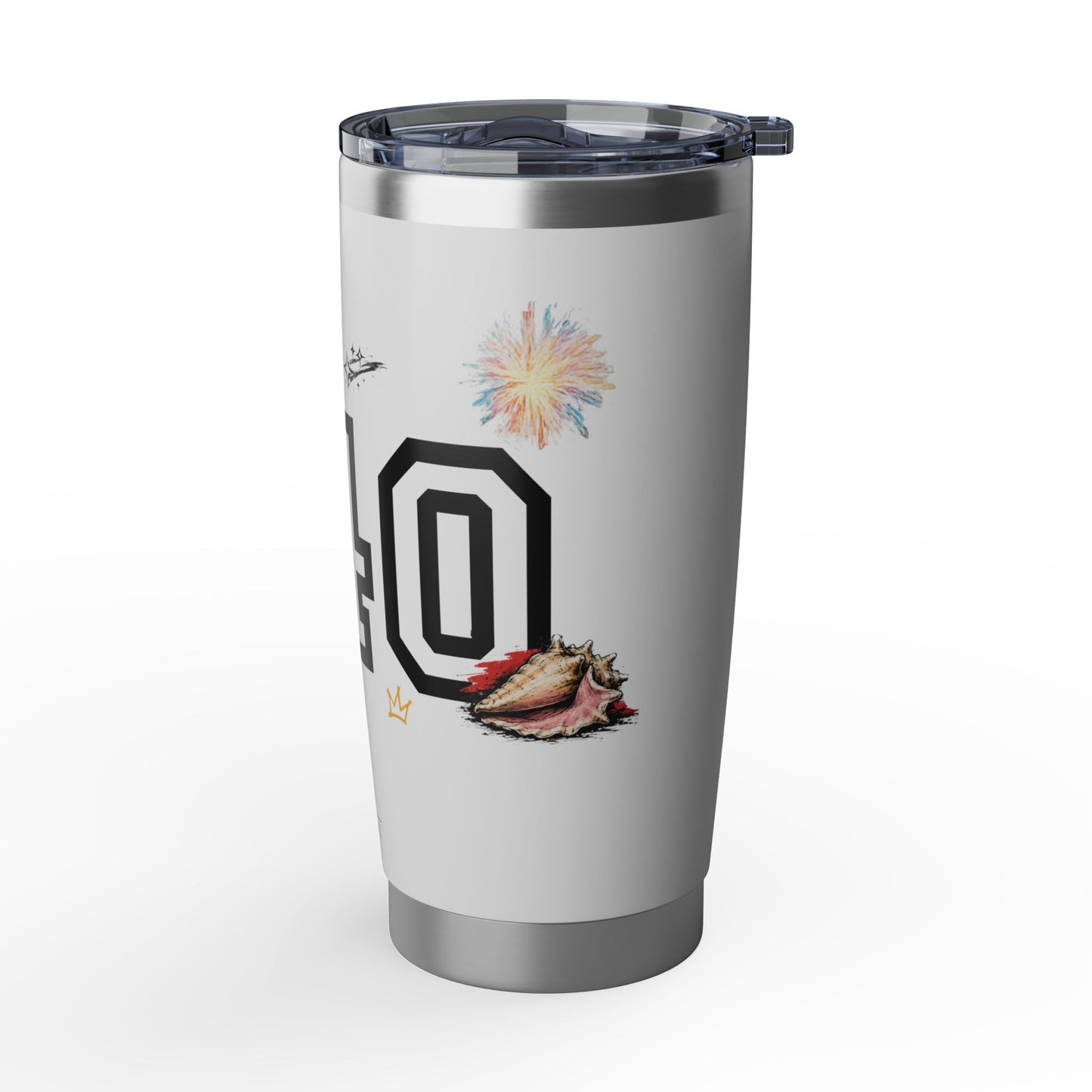 Vagabond 20oz Travel Tumbler — Retro Floral Number 340 Stainless Insulated Cup