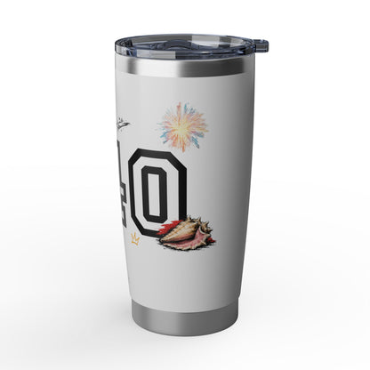 Vagabond 20oz Travel Tumbler — Retro Floral Number 340 Stainless Insulated Cup
