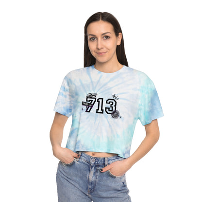 "713" Tie-Dye Crop Tee — 'Built for those who know exactly what 713 means'