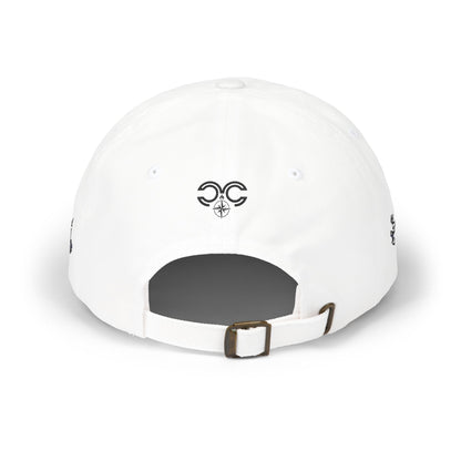 Dripping Texas Outline Dad Cap — White Embroidered State Hat