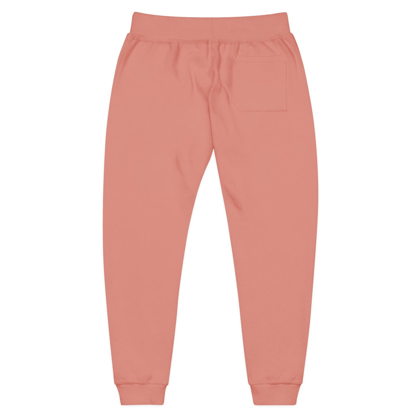 Embroidered Sunflower Sweatpants — Cozy White Fleece Joggers with Small Chest Floral Patch