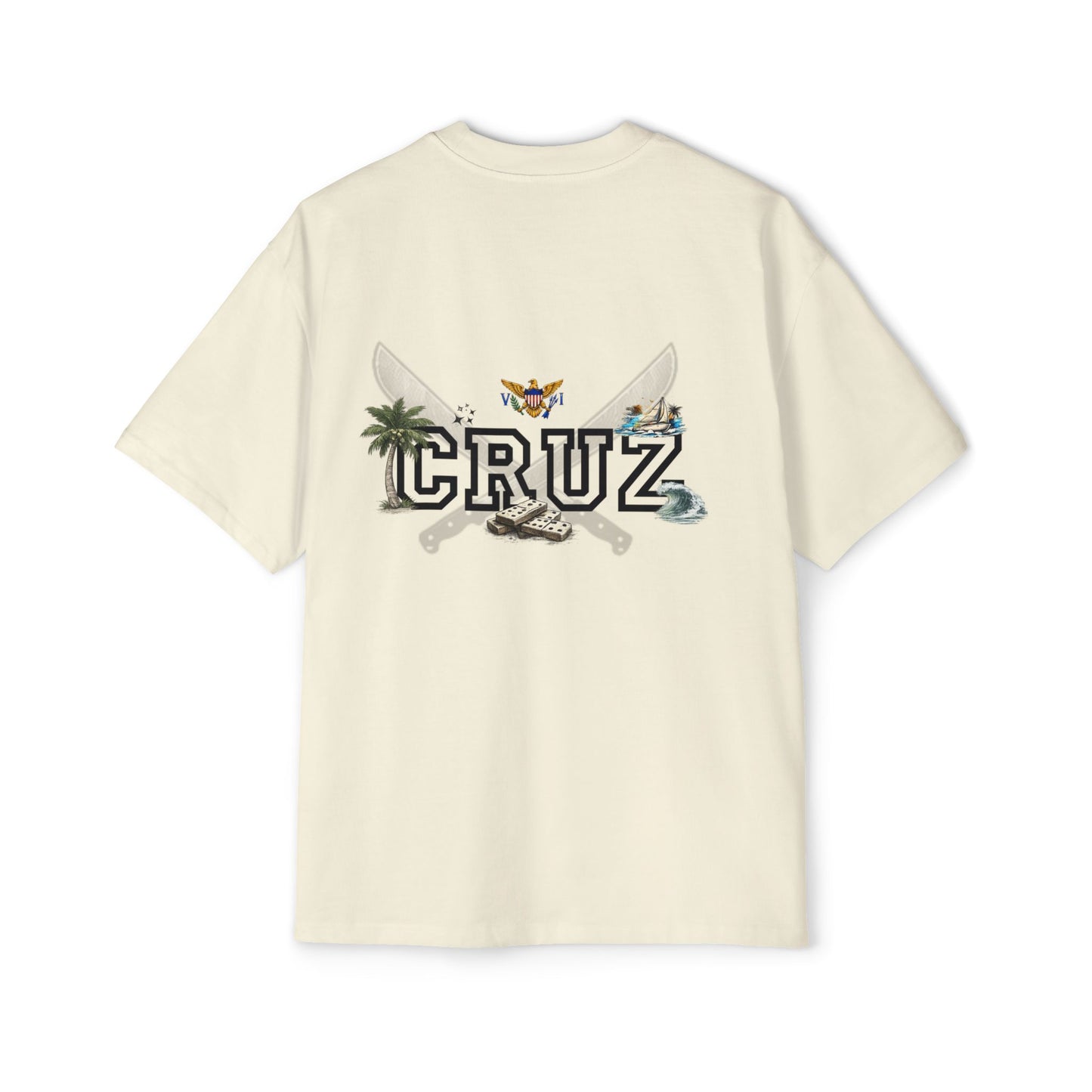 Cruz 340 Graphic Tee — Beach Vibes Men’s Oversized T-Shirt