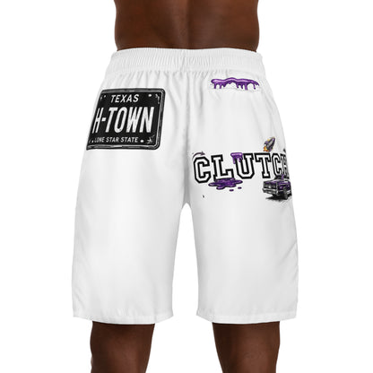 H-Town Clutch Jogger Shorts — Purple Drip Houston Streetwear